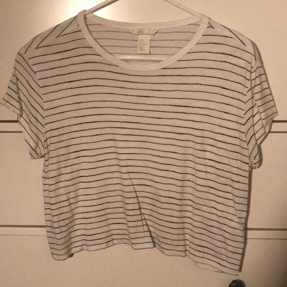 Striped Cropped Tee